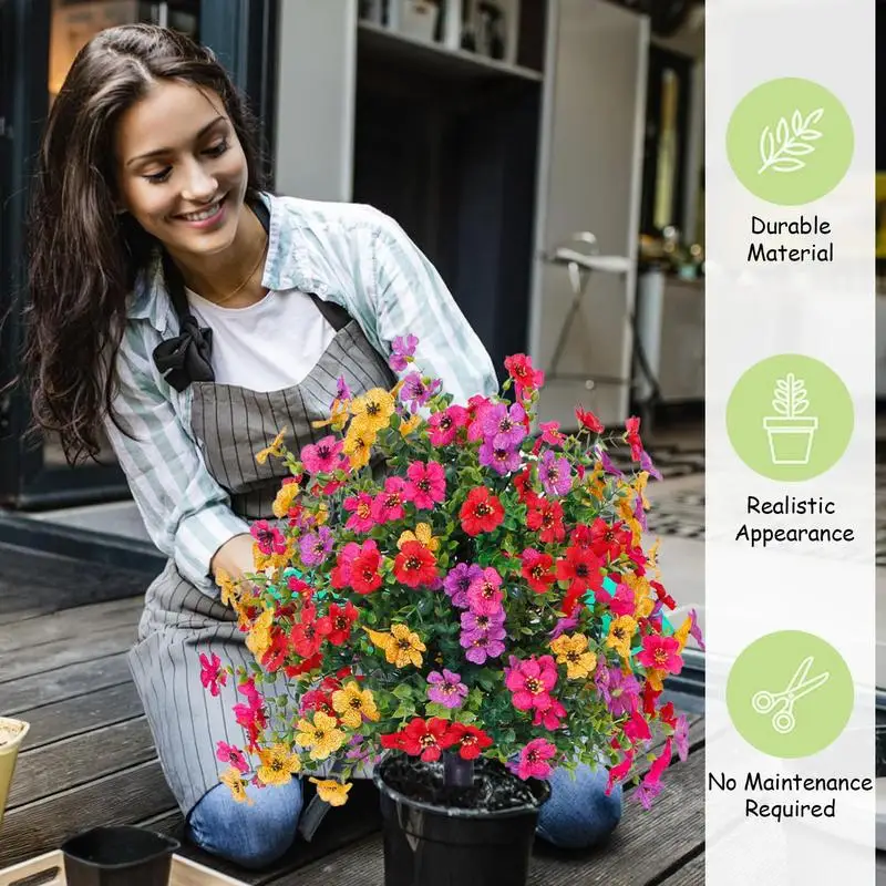 Lifestyle view with person holding artificial flower decoration