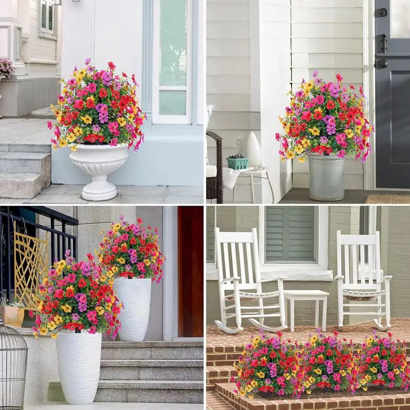 Multi-scene outdoor artificial flower decoration collage