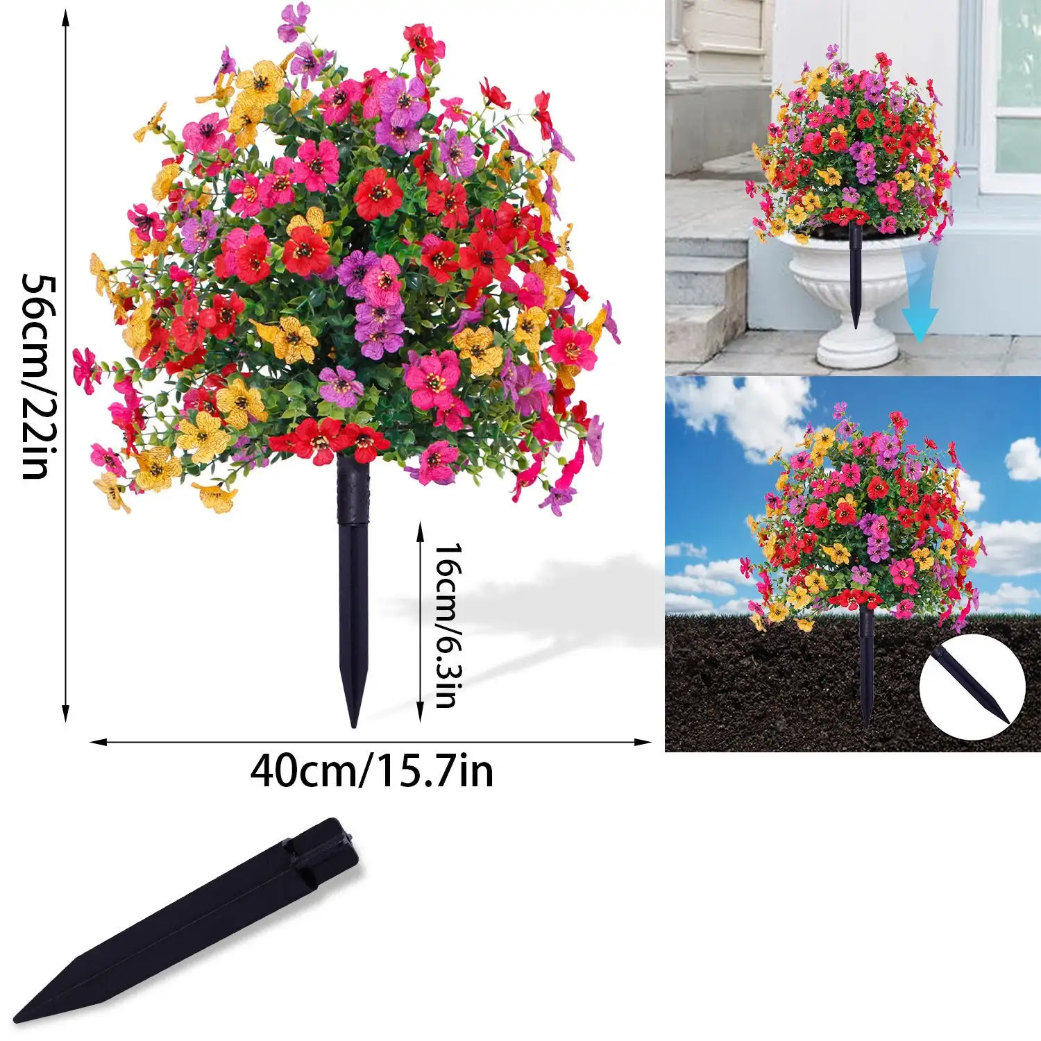 Outdoor artificial flower decoration dimensions
