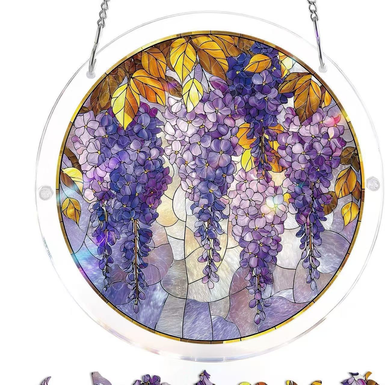 Limited-time 50% off saleTHandmade DIY Acrylic Puzzle:Sun Catcher,Many styles,Popularsize: 8*8in - Image 21