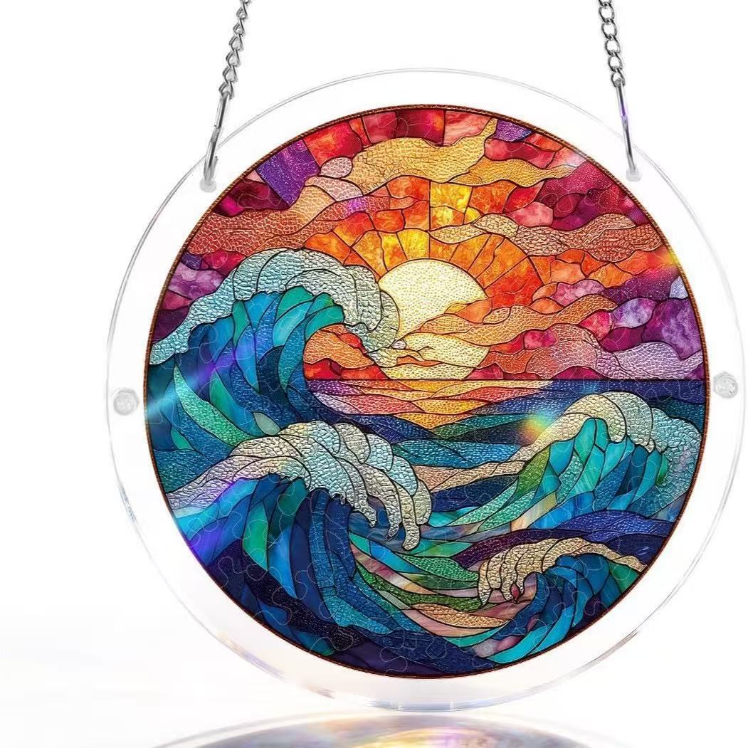 Limited-time 50% off saleTHandmade DIY Acrylic Puzzle:Sun Catcher,Many styles,Popularsize: 8*8in - Image 16