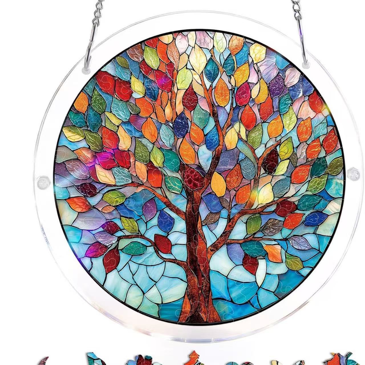 Limited-time 50% off saleTHandmade DIY Acrylic Puzzle:Sun Catcher,Many styles,Popularsize: 8*8in - Image 12